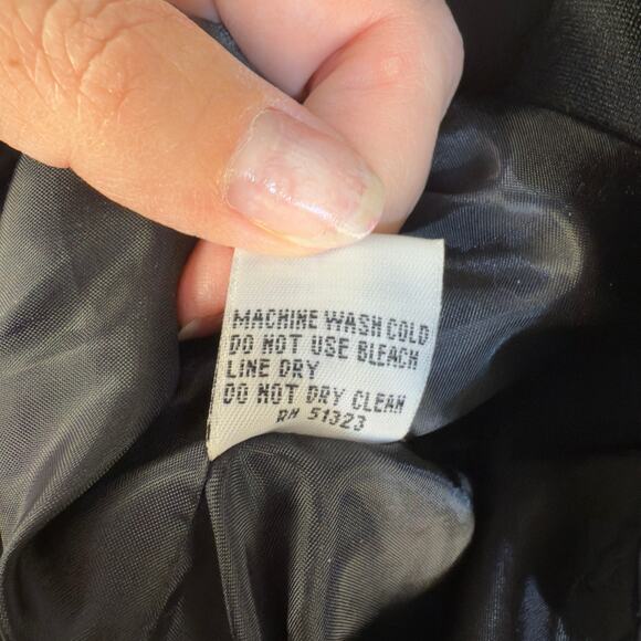 Kenneth Cole New York Women's Size M Faux Black Leather Zip Up Jacket #3407 - Picture 7 of 9